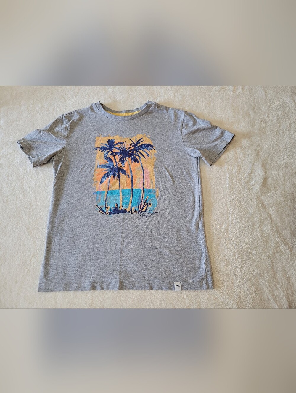 Tommy Bahama Boys Palm Tree Graphic Shirt Sleeve Tshirt Size 7/8